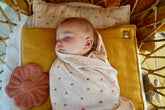 Muslin "Ochre" Baby Swaddle Blanket Swaddle blanket moimili.us 