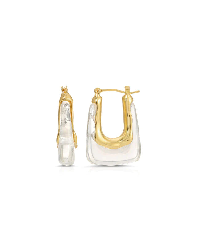 Nadia Clear Hoop Earrings Earrings JRA / Jurate Gold OS 