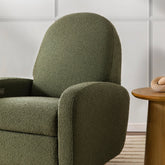Nami Electronic Recliner and Swivel Glider Recliner | Olive Boucle Babyletto 