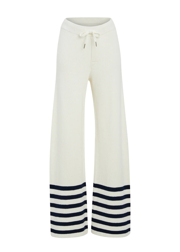 Poe Knit Pant | White/Navy Pants Ser.O.Ya XS White/Navy 