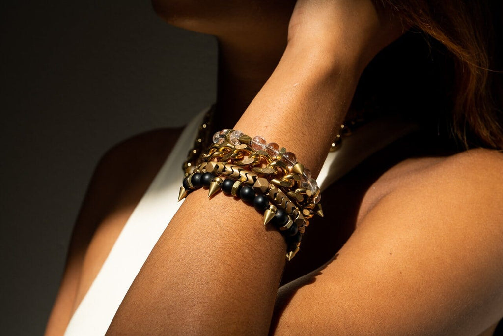 On Point Bracelet | Matte Black Agate Bracelets Rachel Nathan Designs 