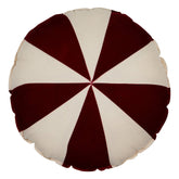 “Red Circus” Round Patchwork Pillow Cushion moimili.us 