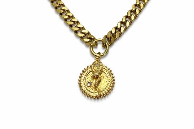 Queen Snake Curb (18") Necklaces Rachel Nathan Designs 18" Gold 