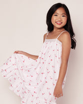 Girl's Twill Lily Nightgown in Flamingos Children's Nightgown Petite Plume 