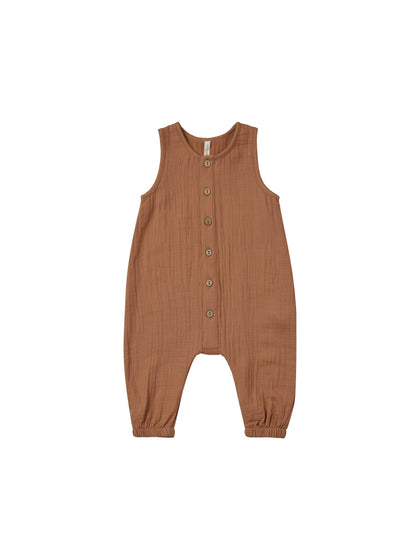 Woven Jumpsuit | Clay Jumpsuits & Rompers Quincy Mae 0-3M Clay 