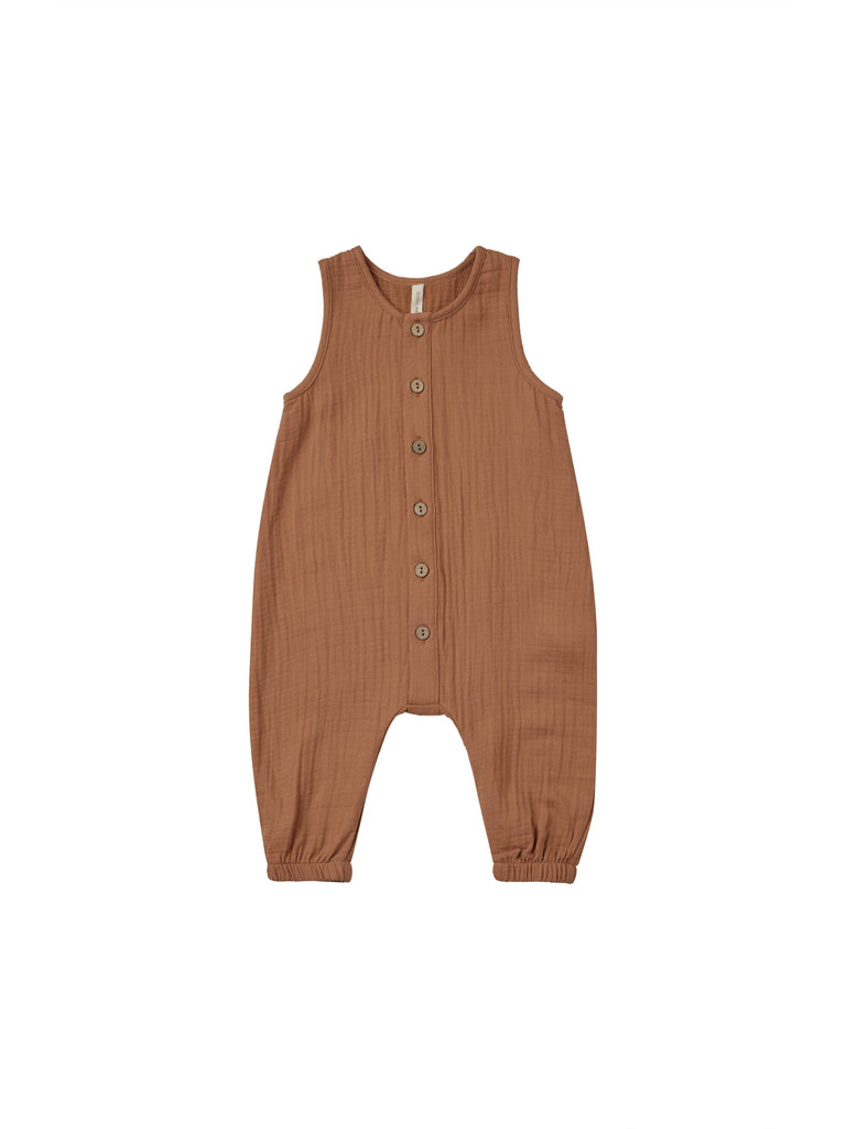 Woven Jumpsuit | Clay Jumpsuits & Rompers Quincy Mae 0-3M Clay 
