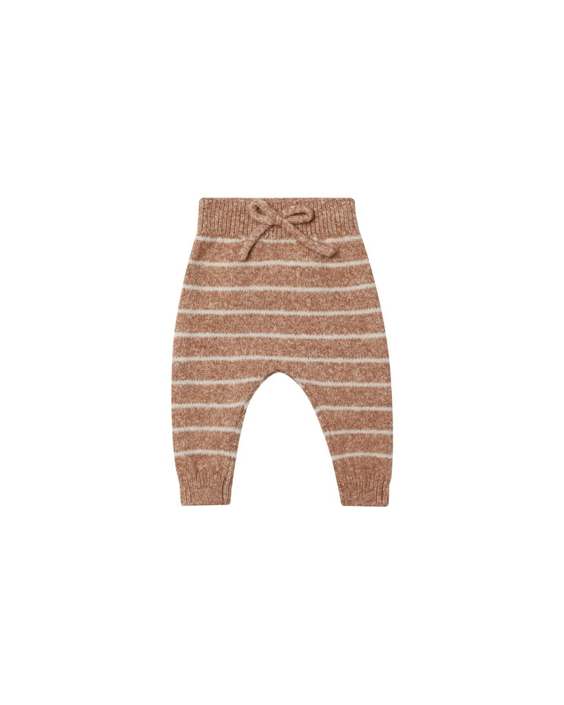 Knit Pant || Cinnamon Stripe Bottoms Quincy Mae 0-3M CINNAMON 