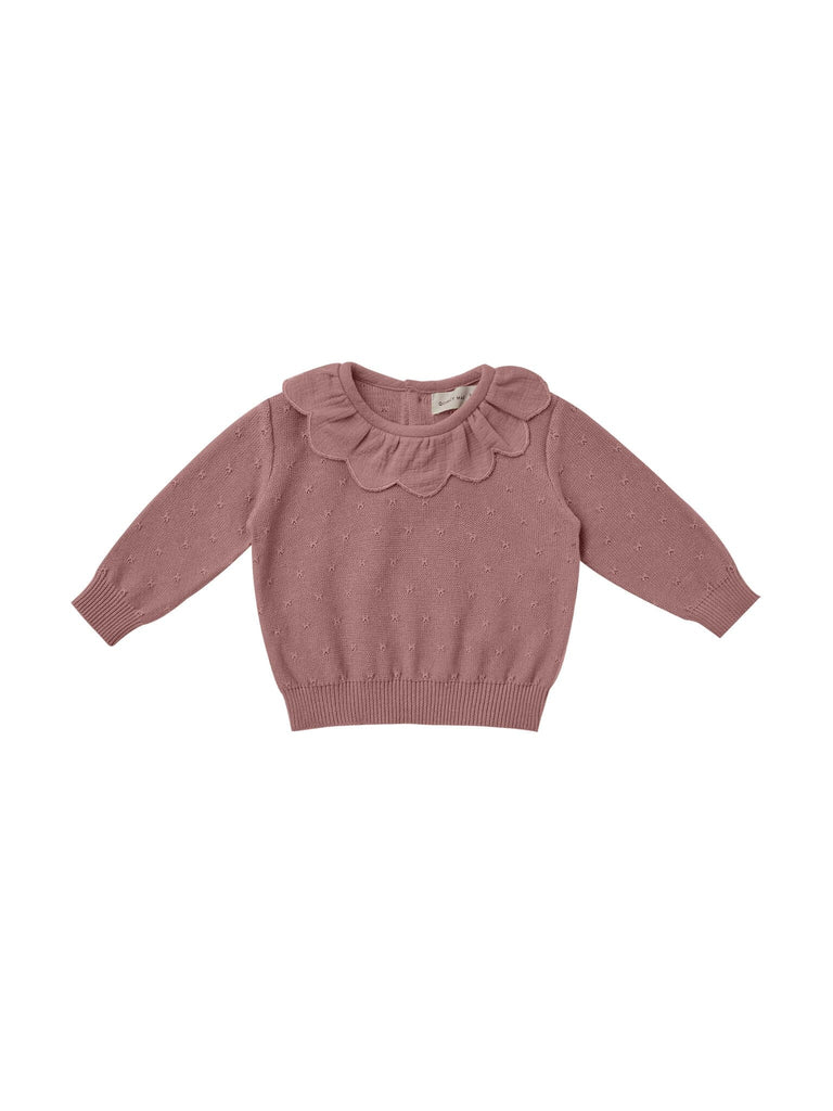 Petal Knit Sweater || Fig Tops & Tees Quincy Mae 0-3M FIG 