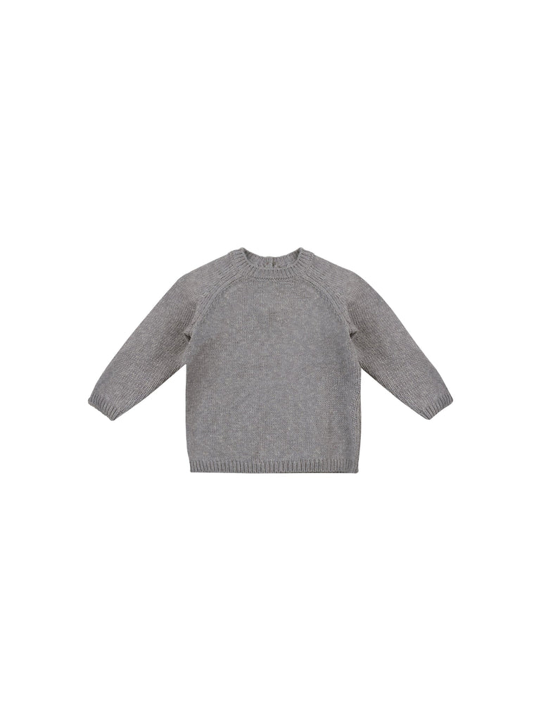 Knit Sweater | Heathered Lagoon Tops & Tees Quincy Mae 0-3M Heathered Lagoon 