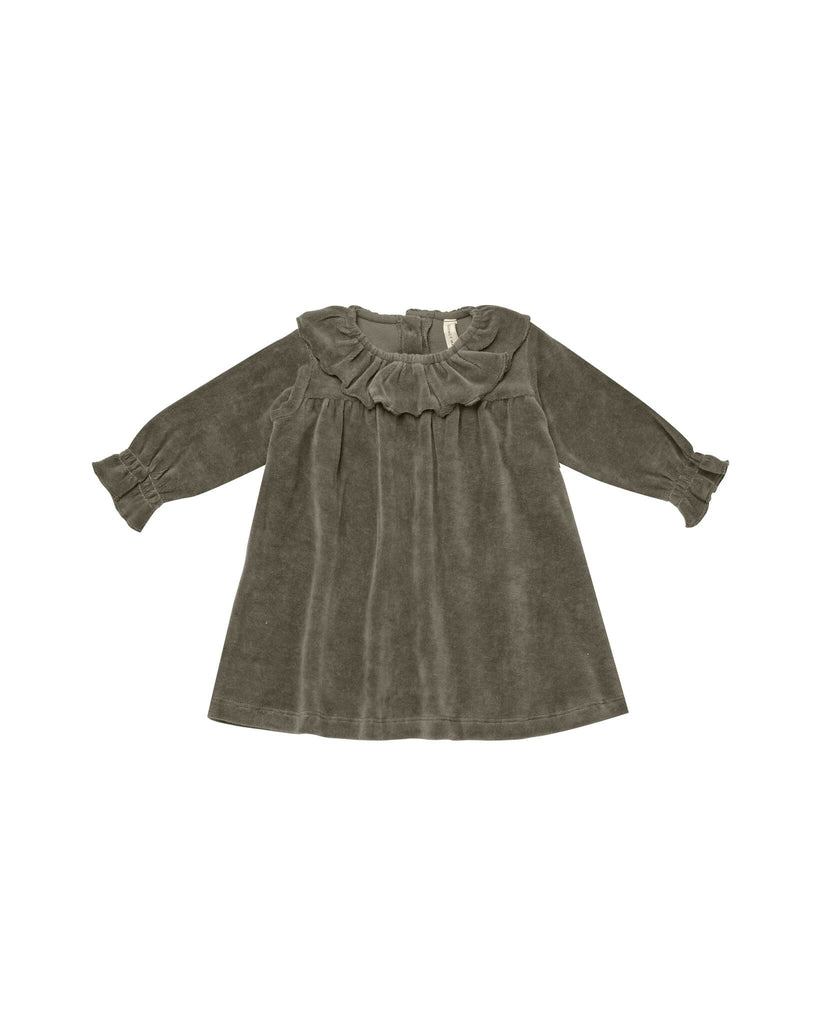 Velour Baby Dress || Forest Dresses Quincy Mae 0-3M FOREST 