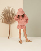 Terry Bucket Hat | Pink Check Hats Rylee & Cru 