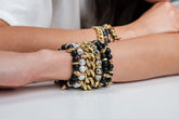 On Point Bracelet | Matte Black Agate Bracelets Rachel Nathan Designs 