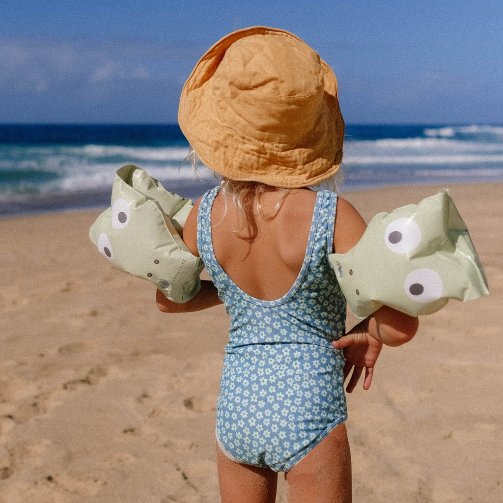 Kids Inflatable Arm Bands | Cookie the Croc Light Khaki Swim Accessories SunnyLife 