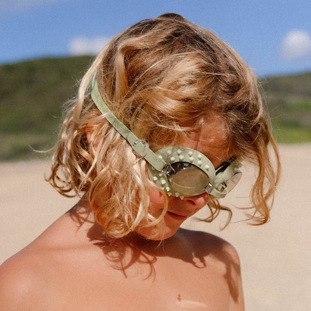 Kids Swim Goggles | Cookie the Croc Khaki Swim Accessories SunnyLife 