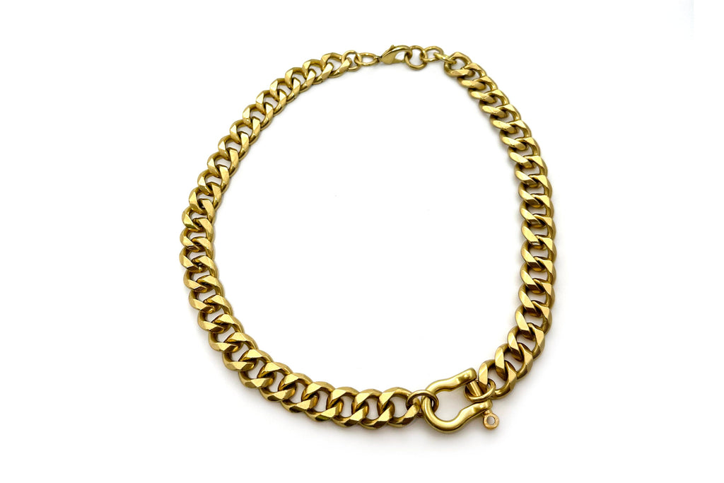 Shackle Clasp | Perfect Classic Curb (19-20") Necklaces Rachel Nathan Designs 19-20" Gold 