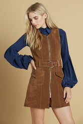 Fonda Suede Dress in Peanut The Label stoned immaculate 