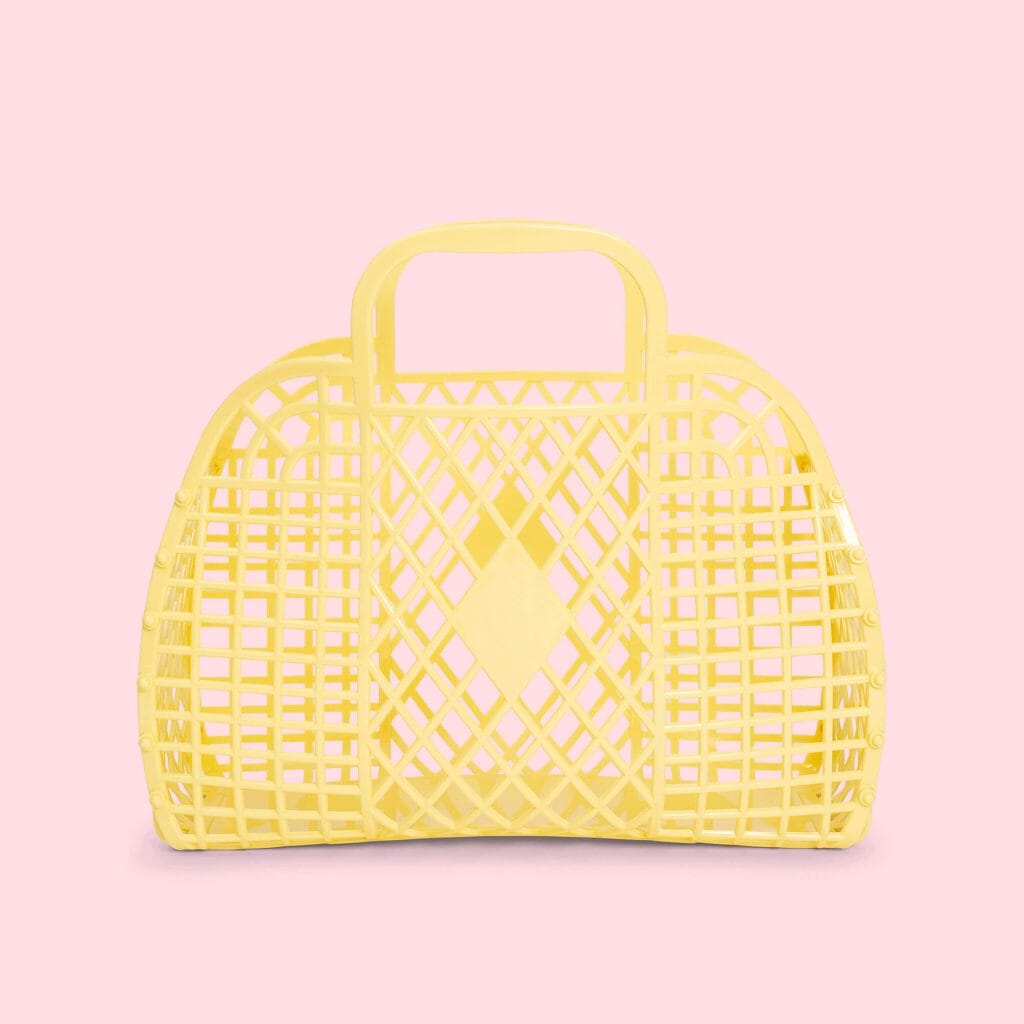 Retro Basket | Small Yellow Bags Sun Jellies OS Yellow 