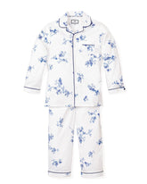 Kid's Twill Pajama Set in Indigo Floral Children's Pajamas Petite Plume 