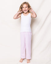 Kid's Twill Pajama Pants in Pink Gingham Children's Pajama Pants Petite Plume 