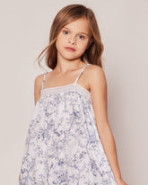 Girl's Twill Lily Nightgown in Timeless Toile Children's Nightgown Petite Plume 