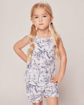 Girl's Twill Amelie Short Set in Timeless Toile Shorts Petite Plume 