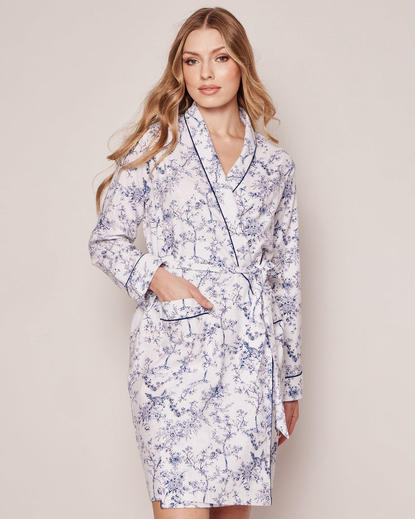 Women’s Twill Robe in Timeless Toile Robes Petite Plume 