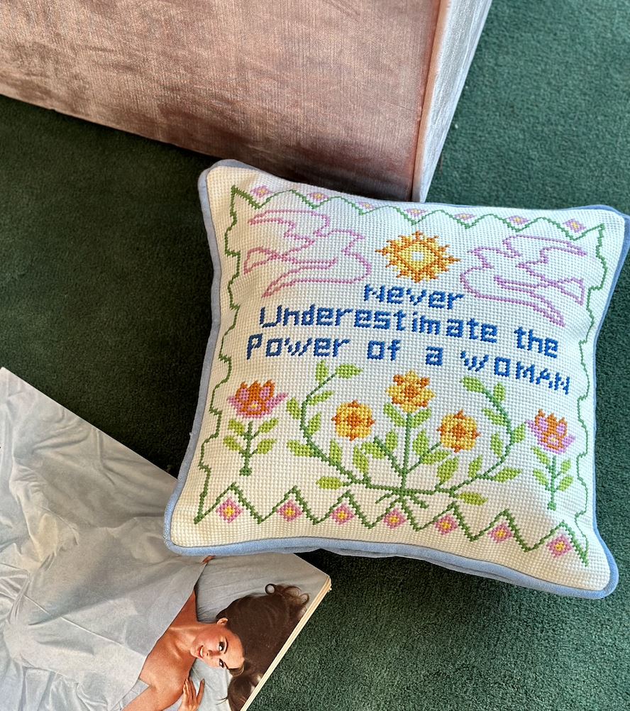 Feminist Pillow Throw Pillows Stoned Immaculate pillow 