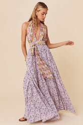 Sienna Halter Maxi Dress | Lilac Dresses Spell 