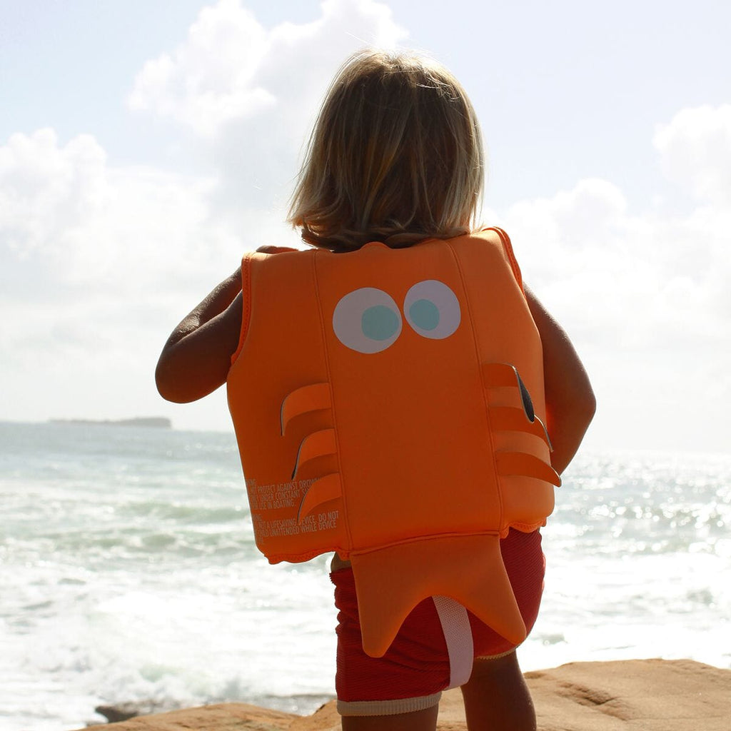 Swim Vest 3-6 Sonny the Sea Creature Neon Orange Swim Vest SunnyLife 
