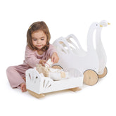 Sweet Swan Dolly Bed Doll Furniture Tender Leaf Toys 
