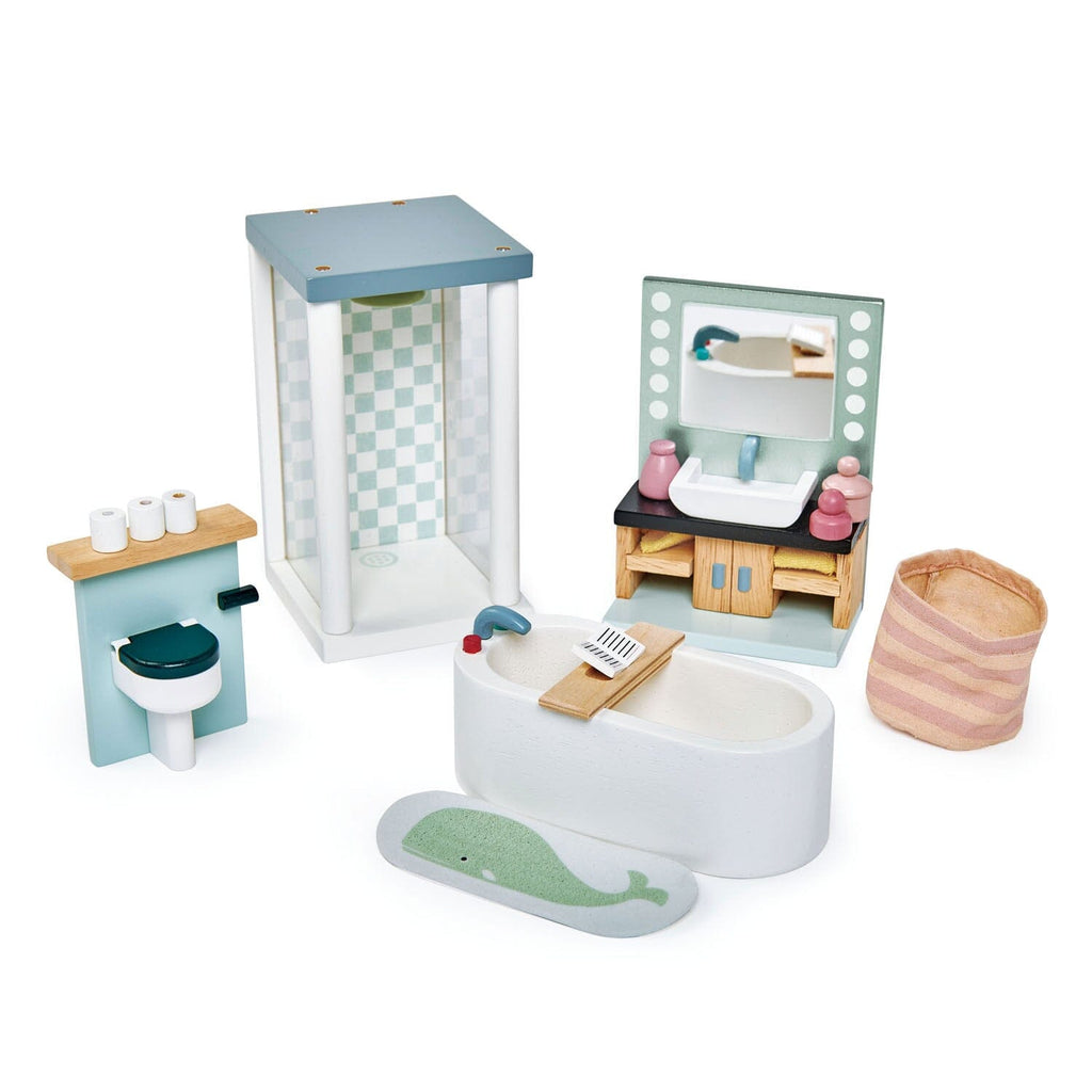 Dolls House Bathroom Furniture Dollhouse Furniture Tender Leaf Toys 
