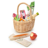 Wicker Shopping Basket Play Foods Tender Leaf Toys 