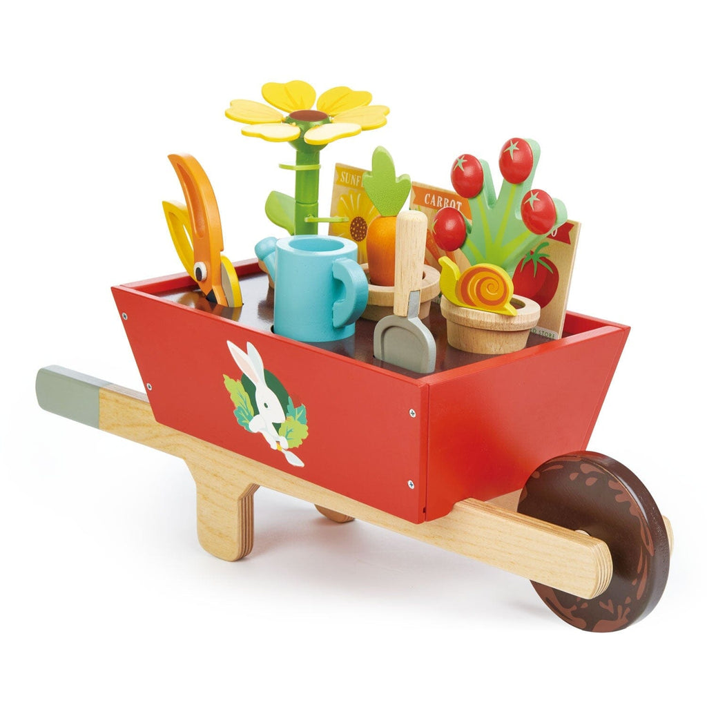 Garden Wheelbarrow Set Wooden Toys Tender Leaf Toys 
