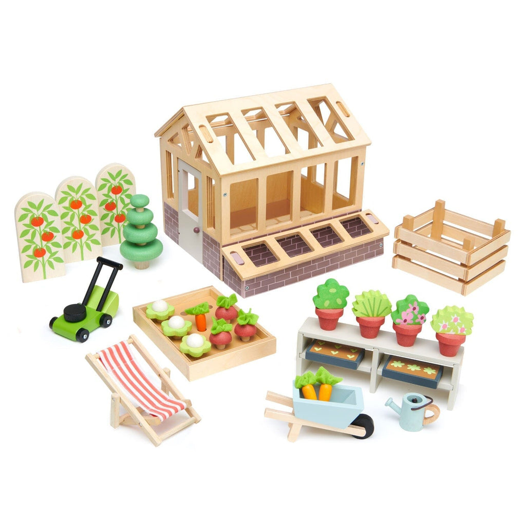 Greenhouse and Garden Set Dollhouses Tender Leaf Toys 