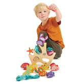Stacking Coral Reef Wooden Toys Tender Leaf Toys 