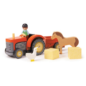 Farmyard Tractor Animals Tender Leaf Toys 