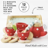 Wooden Tea Set & Tray Play Foods Le Toy Van, Inc. 