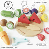Wooden Chopping Board & Sliceable Play Food Toy Kitchens & Play Food Le Toy Van, Inc. 