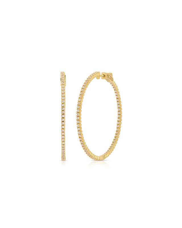 Tayana Hoop Earrings | 60mm Earrings JRA / Jurate Gold OS 