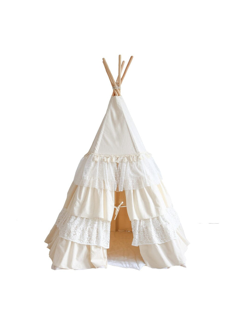 “Shabby Chic” Teepee Tent with Frills Teepee tent moimili.us 
