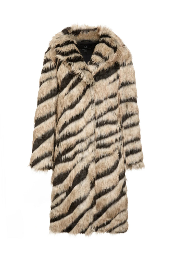 Bengal Kiss Coat | Tiger Stripe Coats Unreal Fur 