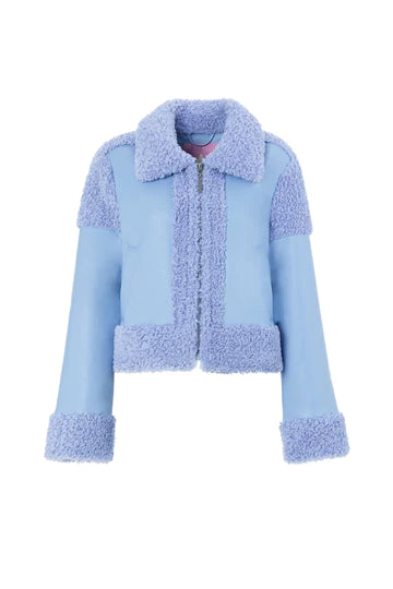 Corfu Jacket | Blue Raspberry Unreal Fur Blue Raspberry M 