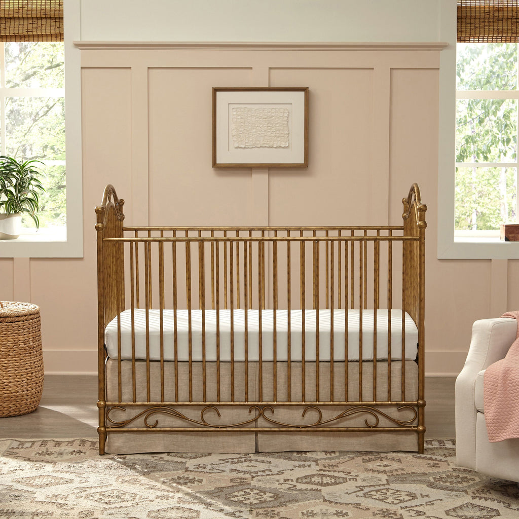 Camellia 3-in-1 Convertible Crib - Vintage Gold Cribs & Toddler Beds NAMESAKE 