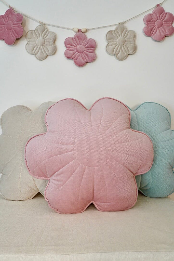 Velvet "Pink Elderberry" Flower Pillow Cushion moimili.us 