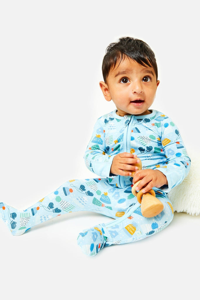 Soft & Stretchy Zipper Footie - Winter by Clover Baby & Kids Onesies Clover Baby & Kids 