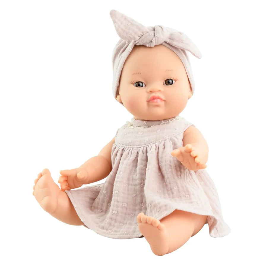 Paola Reina Asian Baby Girl Doll | Lily - Black Eyes Dolls & Doll Accessories Paola Reina 