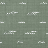All-Stages Midi Crib Sheet in GOTS Certified Organic Muslin Cotton | Ocean Waves