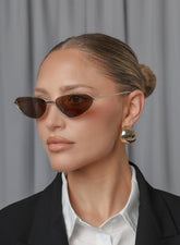 Aster | Gold/Brown Mirror Sunglasses Otra Eyewear 