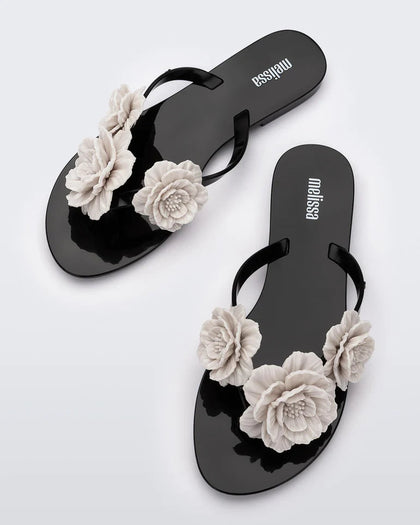 Harmonic Springtime | Black/Beige Shoes Mini Melissa 6 Black/Beige 