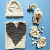 Classic Giraffe Organic Knit Baby Gift Baby Gift Sets Estella Grey 0-3 M 